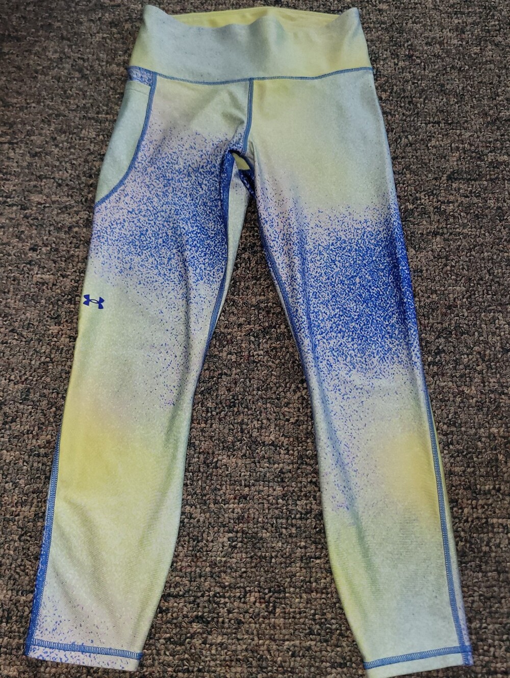 Under Armour Yellow and Blue Speckle Leggings